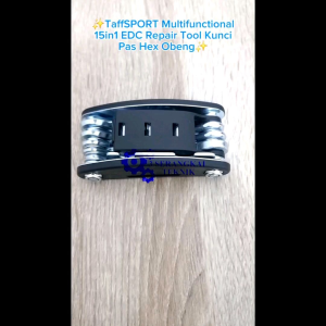 TaffSPORT Multifungsi 15in1 Alat Perbaikan EDC Kunci Pas Hex Obeng - HW0668