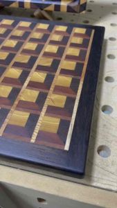 เขียงไม้3มิติ end grain cutting board ขนาดXL