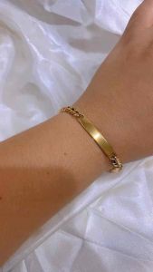 Gelang plat titan polos