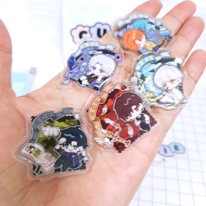 光与夜之恋动漫亚克力卡通胸针 Diy书包背包帽子笔盒服饰挂件 儿童别针徽章礼物 Children Brooch Badge Pin Deco School Pencil Bag Kerongsang Hiasan Beg Topi XZ89