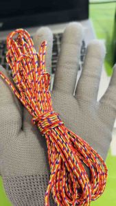 Bó 5m dây chỉ ngũ sắc đỏ 2li làm vòng handmade đa ứng dụng