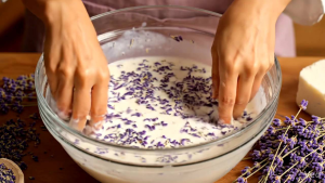 Creamy Goat milk and lavender Soap