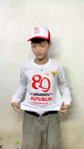 KAOS LENGAN PANJANG DEWASA AGUSTUS HUT RI 80 FREE TOPI