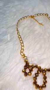 Lyodra Crystal Necklace Kalung Kristal Panjang Collar Victorian Style Hijab Friendly Kalung Pesta Party