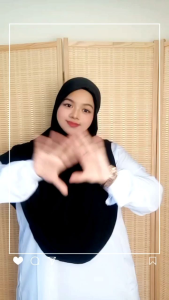 [ Cotton Denim Berdagu Black & White ] Size 3XL Tudung Sarung Cotton Denim Berdagu Black And White Edition / Tudung Sarung Umrah And Haji\