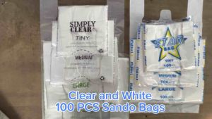 Sando Bags 100 PCS- White and Clear
