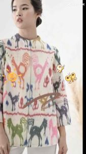 Blouse Ethnic Tenun Motif Sumba NTT Warna Warni Premium