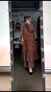 Alesha NEW SET LONG TUNIK PLISKET // SETELAN TUNIK WANITA KEKINIAN BUSUI TERLARIS