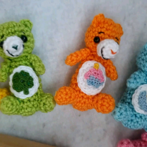Mini Care Bear Keychain (Funshine Cheer Grumpy Harmony Bedtime Lucky)