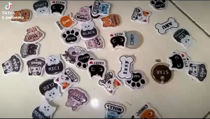 Kalung Custom Nama Tali Kulit Name Tag Waterproof