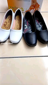 Sepatu Pantofel Wedges Wanita Polos Hak 3cm Milton DR 306
