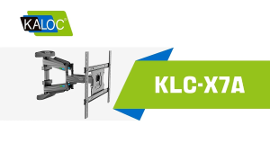 Kaloc KLC-X7A 32"-75" Full Motion Wall Mount Tv Bracket Flat/Curved TV Swivel Tilt Bracket with Articulating Dual Arms Support 100lbs Max VESA 400x400mm Fits 12”/16" Wood Stud