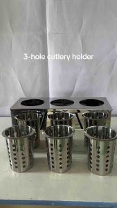 3-hole/2-hole Stainless Steel Cutlery Caddy Holder Fork Spoon Knives Chopsticks Restaurant Accessories