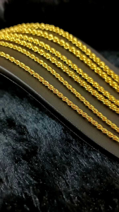 สร้อยคอ ทองโคลนนิ่ง ลายหางกระรอก หนัก 2 สลึง 1 บาท 2 บาท