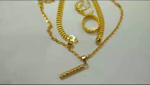 satu set perhiasan wanita komplit random emas mudah Anti luntur gold 24k motif Nori