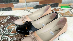 FLATSHOES WANITA SEPATU KANTOR BALET LUXURY SERIES KARET NS9530