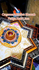 Fitting Lampu Plafon Mewah Ukuran 50x50 Cm Double Combination Bisa Untuk Semua Jenis Plafon