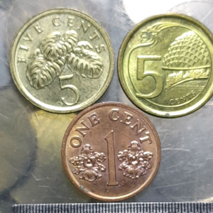 Koin Singapura Koleksi kuno Jadul 3 Keping BEKAS