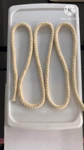 เชือกเกลียวผ้าฝ้ายสีผ้าดิบ ขนาด 10 มิล ราคาเมตรละ 40 บาท เริ่มต้น 3 เมตร 120 บาท งานฝีมือ งาน DIY