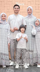Baju Couple Keluarga Muslim SEPLY Tenara Fallen Orchid Nara 39 Nara Kids 39 Kaseo 273 Kliko 207 | Gamis Ibu Anak Perempuan & Koko Ayah Anak Laki-laki Baju Sarimbit Lebaran Premium Elegan Terbaru 2026