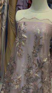 Bahan Kebaya Mewah Brokat Tile Embroidery ATHENA Bordir Tebal 2Tone Harga Setengah Meter