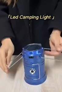 Lampu Emergency LED Lentera Gantung Tarik Tenaga Solar & Charger Kamping Rechargeable Cas Ulang