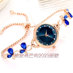 Jam Tangan Wanita Tali Rantai Serut Simple Elegant Jam Analog Fashion Korea Model Bulat/jam tangan wanita model terbaru/jam tangan model gelang serut/jam tangan fashion wanita cx07