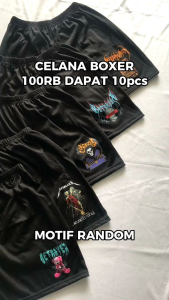 100rb dapat 10 Boxer Motif Terlaris | Boxer Distro | Celana Pendek Pria wanita | Celana olahraga harian COD