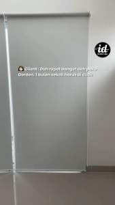 Roller Blind/ Tirai Gulung/ Penutup Jendela 100% Blackout ( Sharp Point ) Indoor