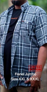 Kemeja Jumbo 4XL XXXXL Lengan Pendek BB 90-100kg Pria Wanita High Quality Premium Motif Terbaru
