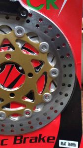 PIRINGAN CAKRAM LEBAR 260MM CR7 COPY TACOBELL PSM BULAT DISC BRAKE MOTOR BEAT/ SCOOPY/ BEAT DELUXE/ VARIO 110/125/150/160 KHUSUS LUBANG DISC 4 GOLD CR7