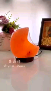 [MY🇲🇾 Ready Stock] 盐灯摆件月亮🌙   Salt Crystal Lamp｜舒压放松 ✦ 减压助眠 ✦ 改善风水｜