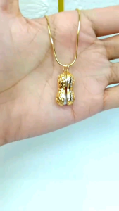 kalung wanita kalung mutiara kacang anti karat anti lumtur bahan titanium baja