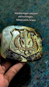 KEPALA KOPEL SABUK SATPAM ASLI KUNINGAN - KEPALA KOPEL SABUK SATPAM BERMOTIF