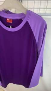 Kaos Oblong Polos Reglan Pria Wanita Ungu Lilac Dewasa M L XL XXL Lengan Panjang