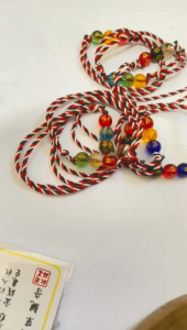 Gelang Tridatu 3 Bola Batu Mantra Tibet Om Mani Padme Free Kura-kura