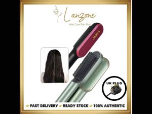 K-Skin Upgrade Hair Straightener Comb Negative Ion  2 In 1 hair straightener iron Hair Curler Anti Scald Hair KD380