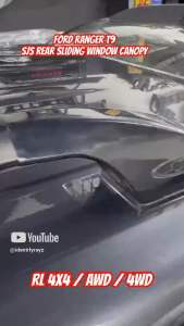 Ford ranger T9 2022 2023 2024 rear canopy cover sliding window roof rack bar spoiler led lamp light bodykit body kit