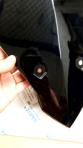 Dasi Tameng Kecil Dudukan Plat Nomor Depan Honda Vario 125-150 LED Lama 2014-2017 HITAM (Bonus Klip Biru)