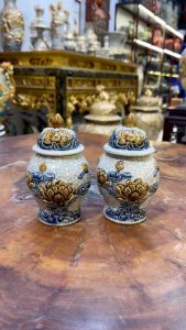 Choé Thờ Cúng Chum Thờ Cúng Bát Tràng Men Rạn Rồng - Hoa Sen Đồ Thờ Cúng Bát Tràng - Gốm Sứ Bát Tràng Việt Nam