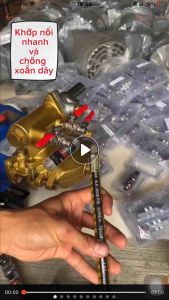 Ốc Chống Xoắn Dây Kết Hợp Nối Nhanh ( 2 Trong 1 ) inox Cao Cấp Phụ Kiện Máy Rửa Xe