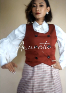 MARETTA Vest Wanita Vintage Aesthetic Uniform Scholl |Anuratu Store Official