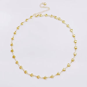 สร้อยคอโชคเกอร์หัวใจขนาดเล็กงานสวยหวานอ่อนโยนสไตล์เรียบง่ายสร้อยคอชุบทอง14k