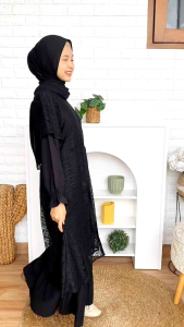 NEW 2025!!! SET BOLERO BRUKAT!! CUTETRIK kombi brukat GAMIS Hitam manasik umroh haji ANAK PEREMPUAN TEEN KATUN REMAJA TANGGUNG TERBARU