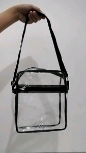 Paters OLS Transparent Sling Bag For Men And Women PVC Made Procuct With Adjastable Strap