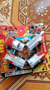 Mainan Mobil Pemadam Kebakaran Isi 4pcs | Mainan Mobil Konstruksi Anak Laki Laki