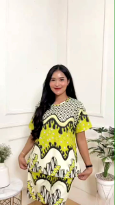 Baju Setelan Wanita Lengan Pendek One Set Pakaian Tidur Piyama Celana Pendek Santai Terbaru Motif Mewah Kancing Belakang