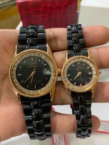 JAM TANGAN MIRAGE RX PERMATA ROSE BLACK TANGGAL AKTIF TAHAN AIR STAINLESS STEEL ANALOG JAM TANGAN FASHION PERMATA