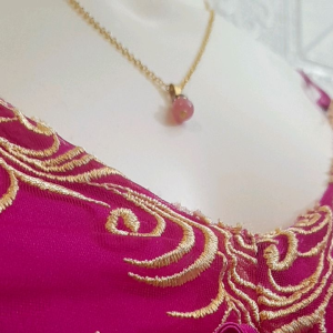 Minimalist Necklace Attracts love feme semi precious stone rose
