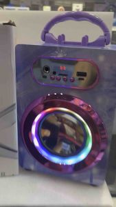 Karaoke speaker machine with led display/support Bluetooth/usb/aux/radio